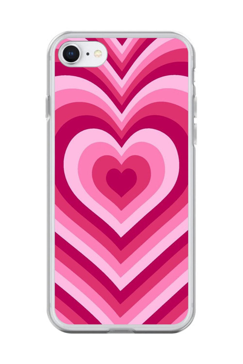 İphone 6S Uyumlu Şeffaf Kılıf Kalp 1 Tasarımlı