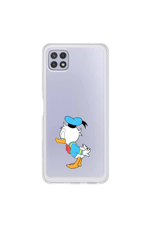 Samsung Galaxy A22 Uyumlu Şeffaf Kılıf Couple Ördek 2 Tasarımlı