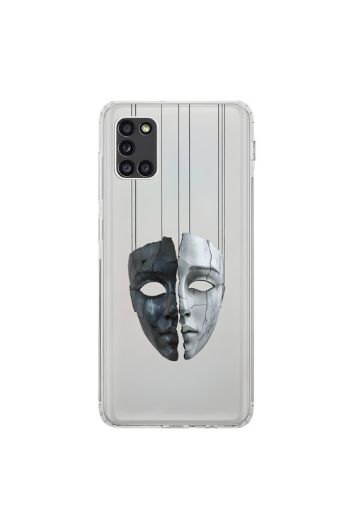 Samsung Galaxy A31 Uyumlu Şeffaf Kılıf Estetik Yüz 8 Tasarımlı