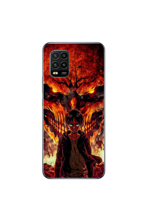 Xiaomi Mi 10 Lite Uyumlu Şeffaf Kılıf Attack On Titan 2 Tasarımlı