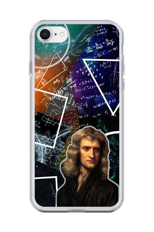 İphone 6 Plus Uyumlu Şeffaf Kılıf Isaac Newton Tasarımlı