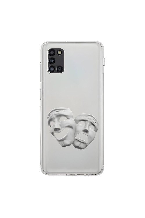 Samsung Galaxy A31 Uyumlu Şeffaf Kılıf Estetik Yüz 7 Tasarımlı