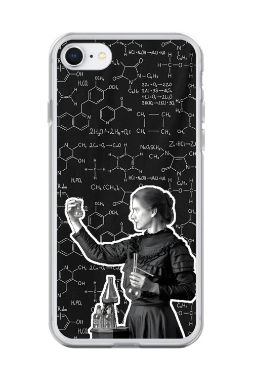İphone 6 Plus Uyumlu Şeffaf Kılıf Marie Curie Tasarımlı