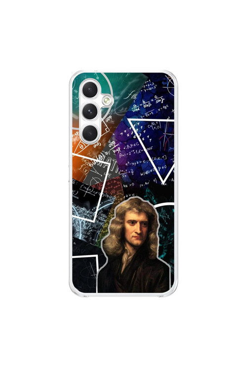 Samsung Galaxy A34 Uyumlu Şeffaf Kılıf Isaac Newton Tasarımlı