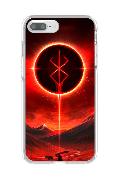 İphone 8 Plus Uyumlu Şeffaf Kılıf Berserk Tasarımlı 1