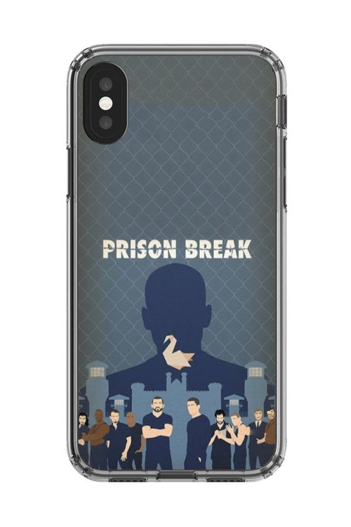 İphone Xs Uyumlu Şeffaf Kılıf Prison Break Tasarımlı