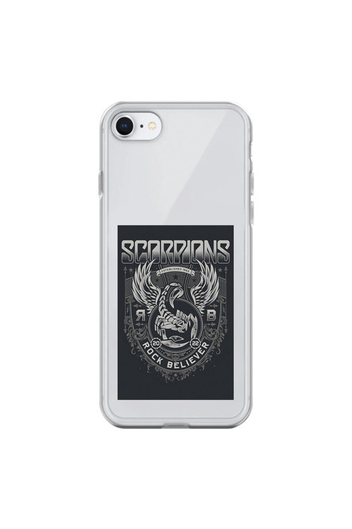 İphone 6 Uyumlu Şeffaf Kılıf Scorpions Tasarımlı