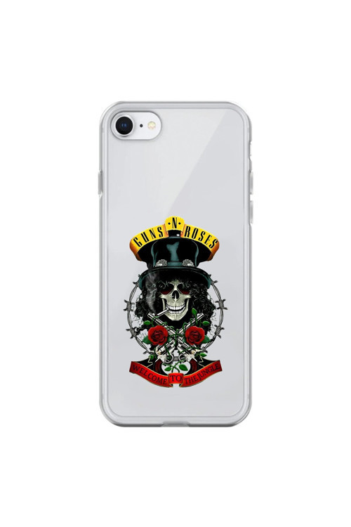 İphone 6 Uyumlu Şeffaf Kılıf Guns N' Roses Tasarımlı