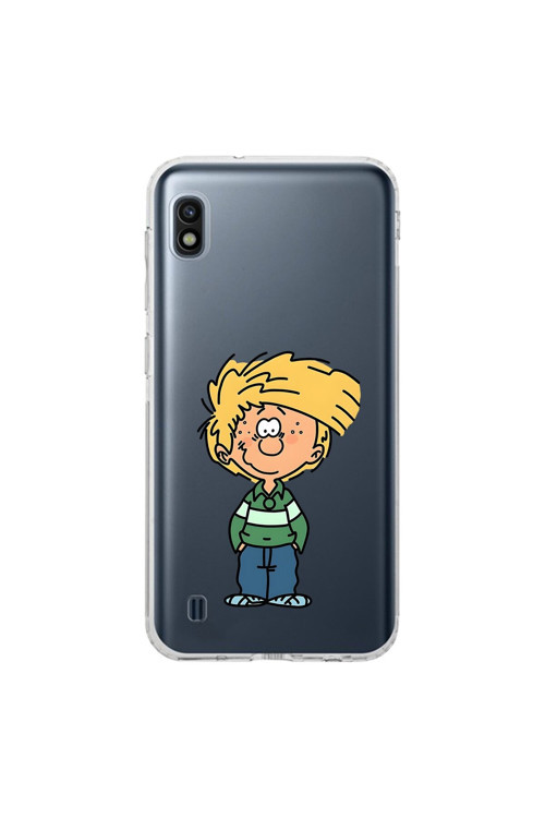 Samsung Galaxy A10 Uyumlu Şeffaf Kılıf Cartoon 2 Tasarımlı