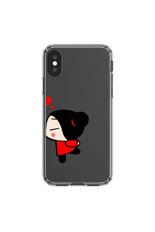 İphone Xs Uyumlu Şeffaf Kılıf Couple Garry 2 Tasarımlı