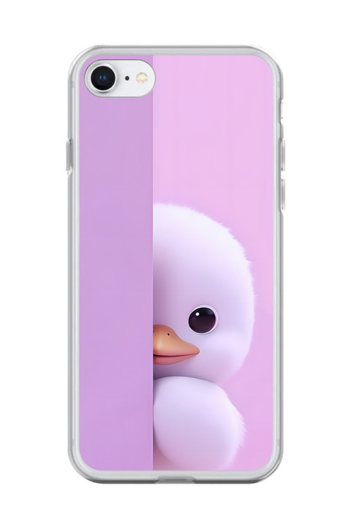 İphone 6S Plus Uyumlu Şeffaf Kılıf 3 Peluş Ördek Tasarımlı