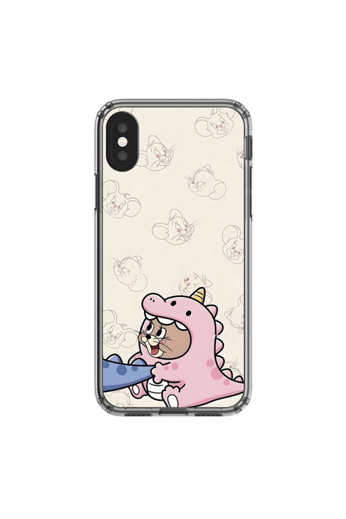 İphone Xs Uyumlu Şeffaf Kılıf Couple Jerry 2 Tasarımlı