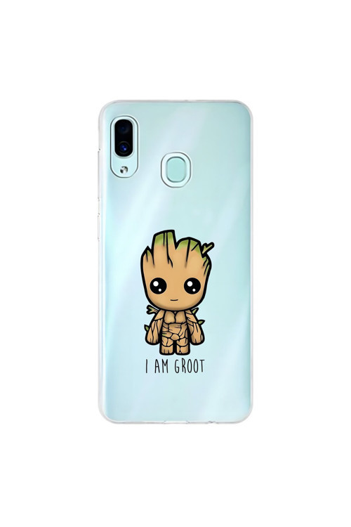 Samsung Galaxy A30 Uyumlu Şeffaf Kılıf Chibi 1 Tasarımlı