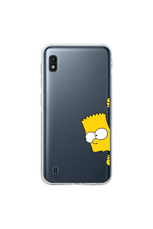 Samsung Galaxy A10 Uyumlu Şeffaf Kılıf Cartoon 16 Tasarımlı