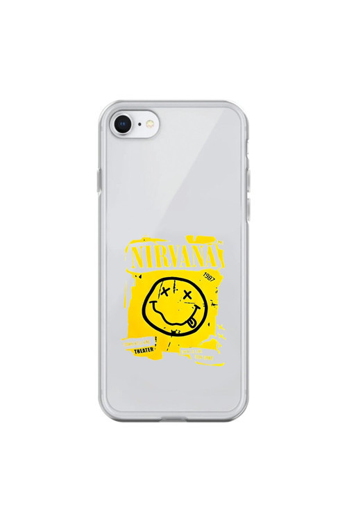 İphone 6 Uyumlu Şeffaf Kılıf Nirvana Tasarımlı