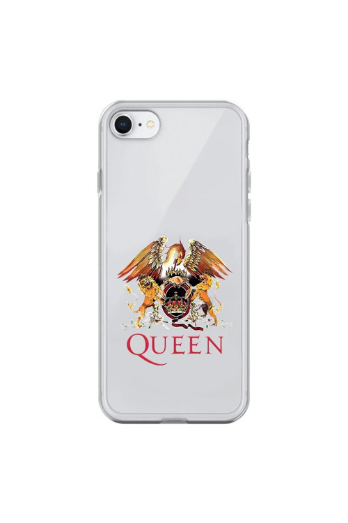 İphone 6 Uyumlu Şeffaf Kılıf Queen Tasarımlı