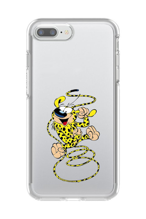 İphone 8 Plus Uyumlu Şeffaf Kılıf Cartoon Marsupilami 9 Tasarımlı