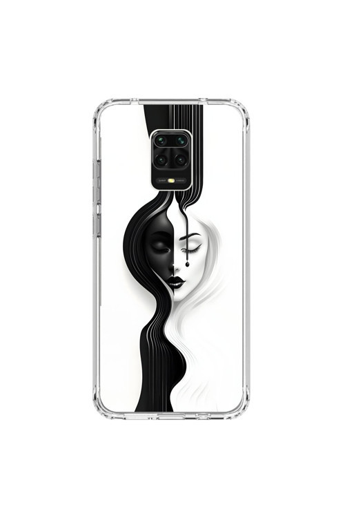 Xiaomi Redmi Note 9 Pro Uyumlu Şeffaf Kılıf Estetik Yüz 3 Tasarımlı