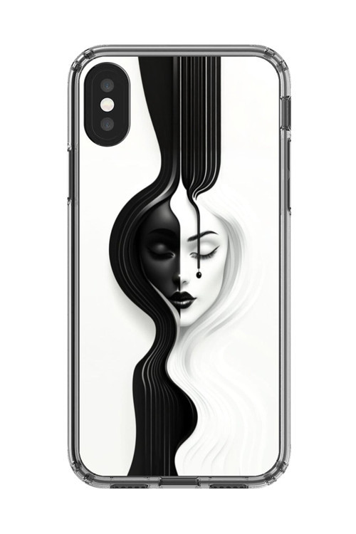 İphone Xs Uyumlu Şeffaf Kılıf Estetik Yüz 3 Tasarımlı