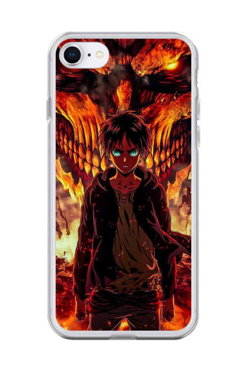 İphone 7 Uyumlu Şeffaf Kılıf Attack On Titan Tasarımlı 3