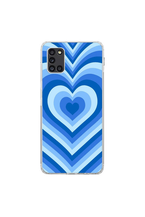 Samsung Galaxy A31 Uyumlu Şeffaf Kılıf Kalp 4 Tasarımlı