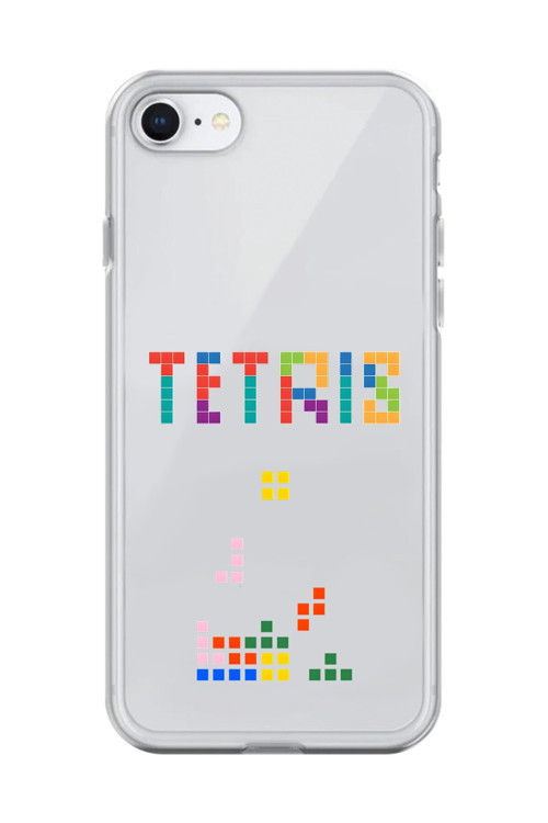 İphone 6S Uyumlu Şeffaf Kılıf 3 Tetris Tasarımlı