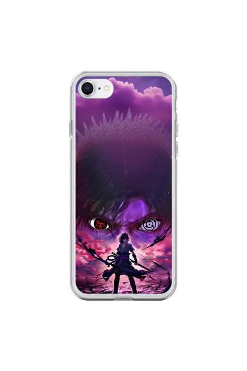 İphone 6 Plus Uyumlu Şeffaf Kılıf Naruto Sasuke Tasarımlı