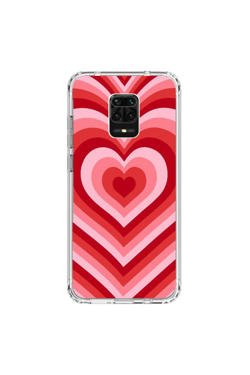 Xiaomi Redmi Note 9 Pro Uyumlu Şeffaf Kılıf Kalp 3 Tasarımlı