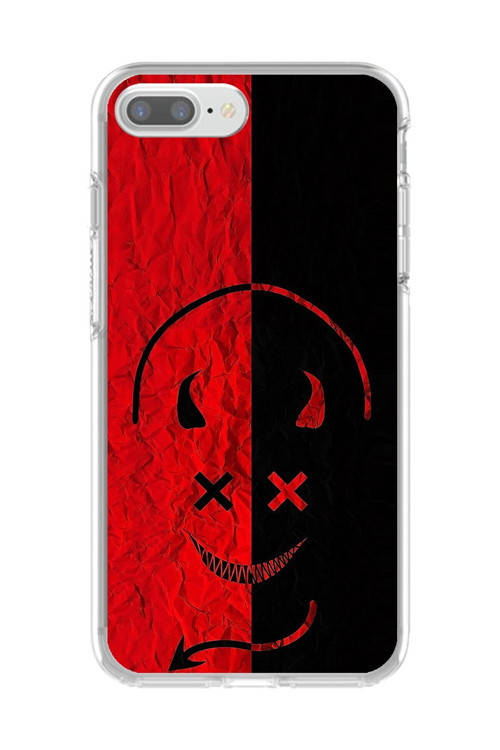 İphone 8 Plus Uyumlu Şeffaf Kılıf Devil 2 Tasarımlı