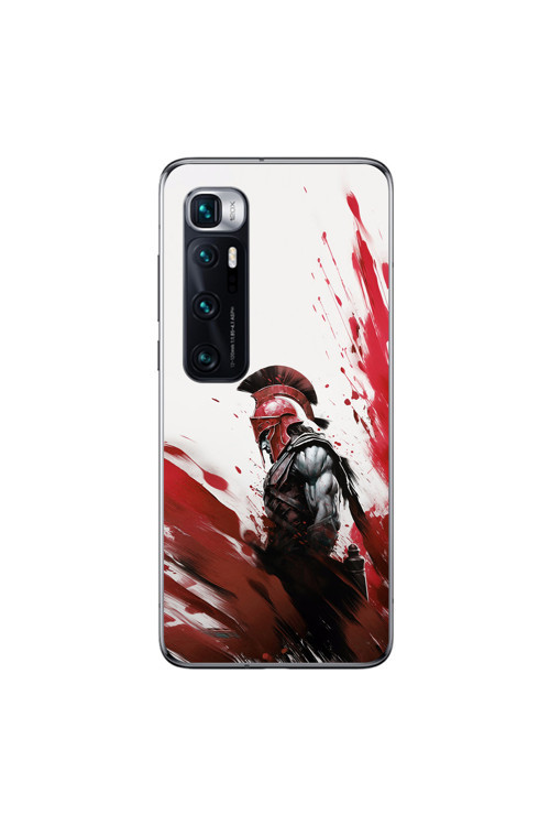 Xiaomi Mi 10 Pro Uyumlu Şeffaf Kılıf Spartan 1 Tasarımlı