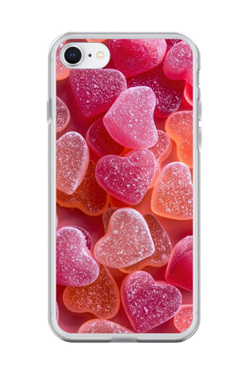 İphone 6S Plus Uyumlu Şeffaf Kılıf Şeker Tasarımlı