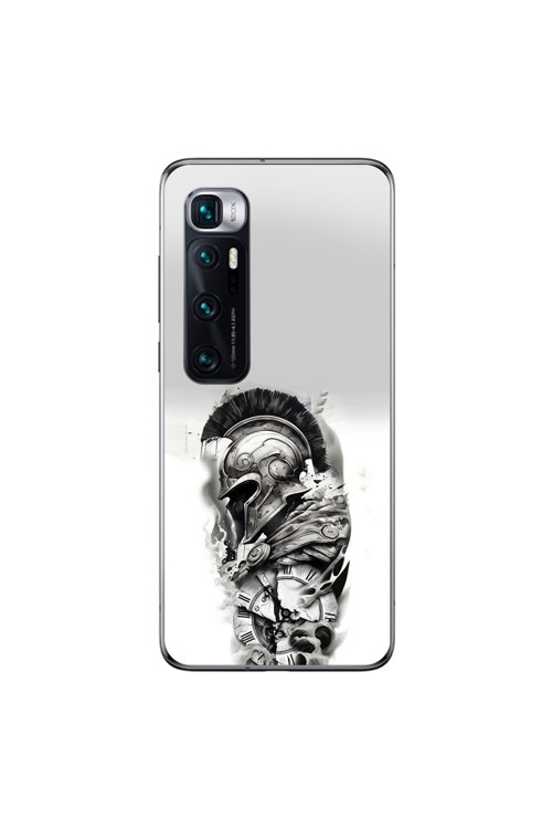 Xiaomi Mi 10 Pro Uyumlu Şeffaf Kılıf Spartan 3 Tasarımlı