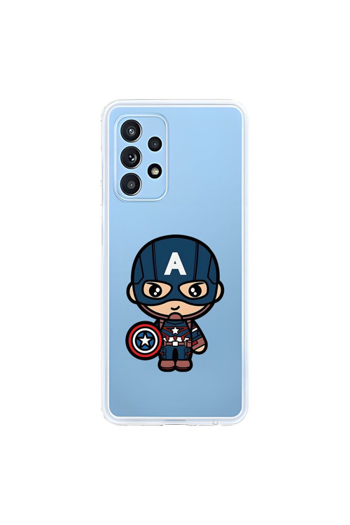 Samsung Galaxy A52 Uyumlu Şeffaf Kılıf Chibi 4 Tasarımlı