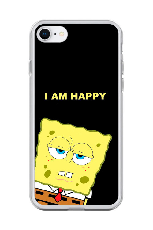İphone 6S Plus Uyumlu Şeffaf Kılıf Sponge Bob Tasarımlı 1