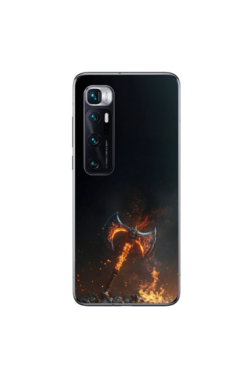 Xiaomi Mi 10 Pro Uyumlu Şeffaf Kılıf Balta Tasarımlı