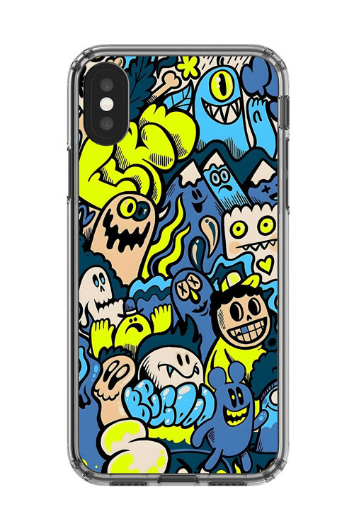 İphone Xs Uyumlu Şeffaf Kılıf Graffiti 11 Tasarımlı