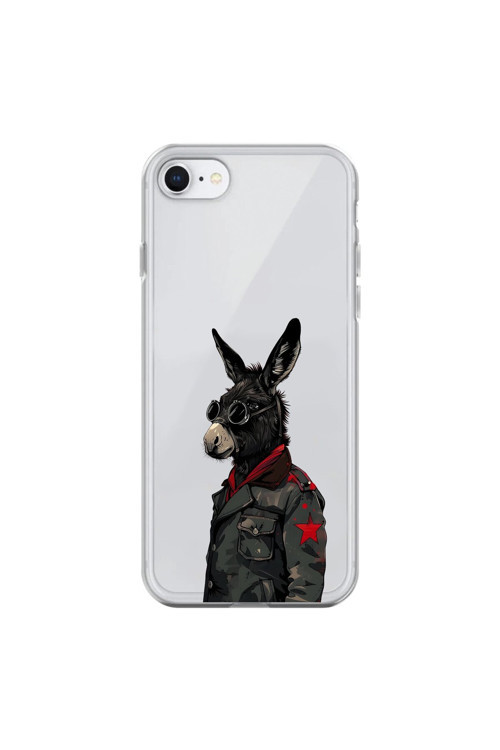 İphone 7 Uyumlu Şeffaf Kılıf Cool Eşek Tasarımlı