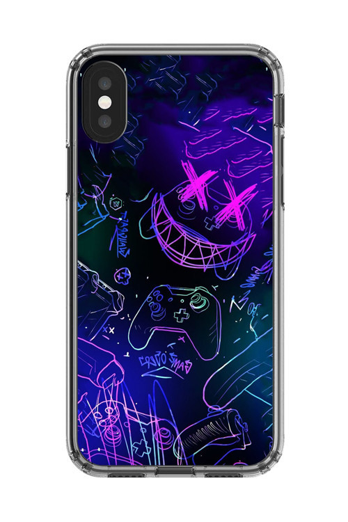 İphone Xs Uyumlu Şeffaf Kılıf Graffiti 4 Tasarımlı
