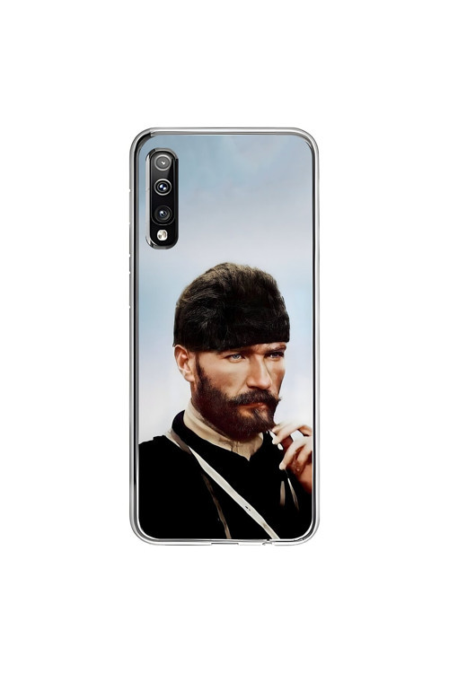 Samsung Galaxy A50 Uyumlu Şeffaf Kılıf Atatürk 2 Tasarımlı