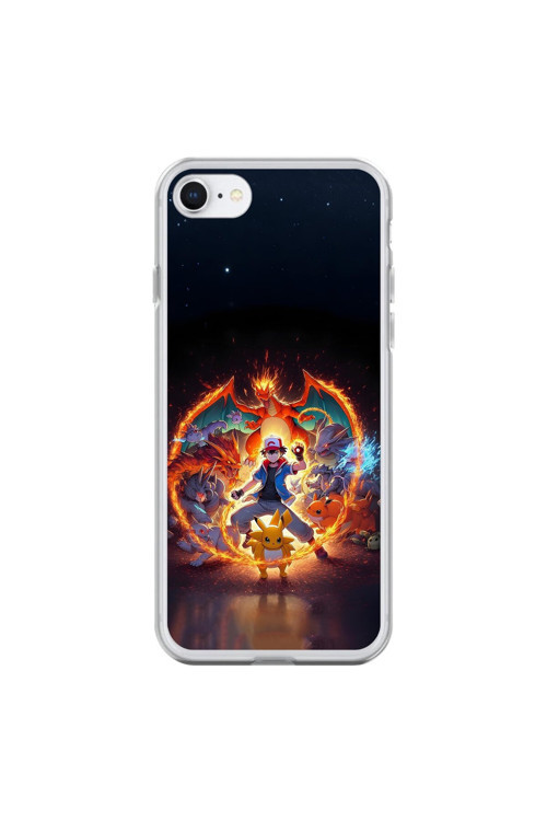 İphone 6 Plus Uyumlu Şeffaf Kılıf Pokemon 3 Tasarımlı