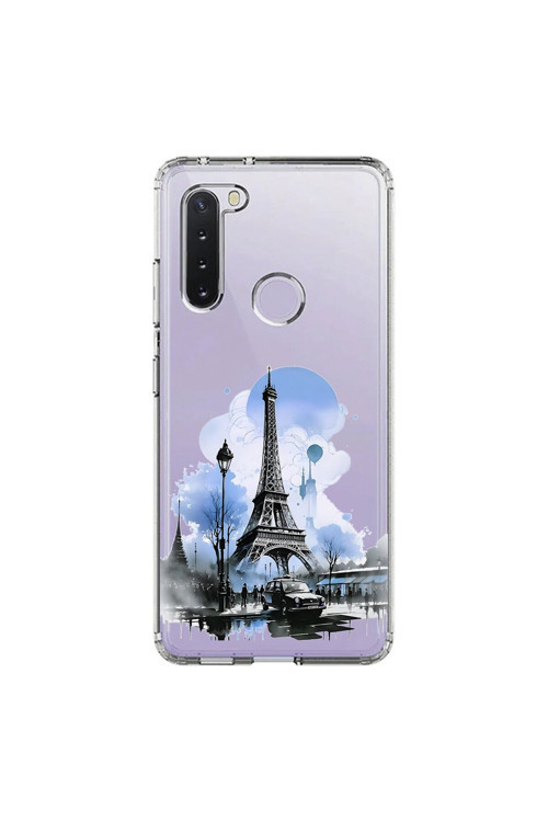 Samsung Galaxy A21 Uyumlu Şeffaf Kılıf Paris 2 Tasarımlı
