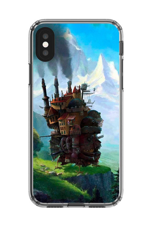 İphone X Uyumlu Şeffaf Kılıf Howls Moving Castle Tasarımlı 1