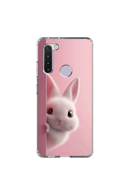 Samsung Galaxy A21 Uyumlu Şeffaf Kılıf 5 Peluş Tavşan Tasarımlı