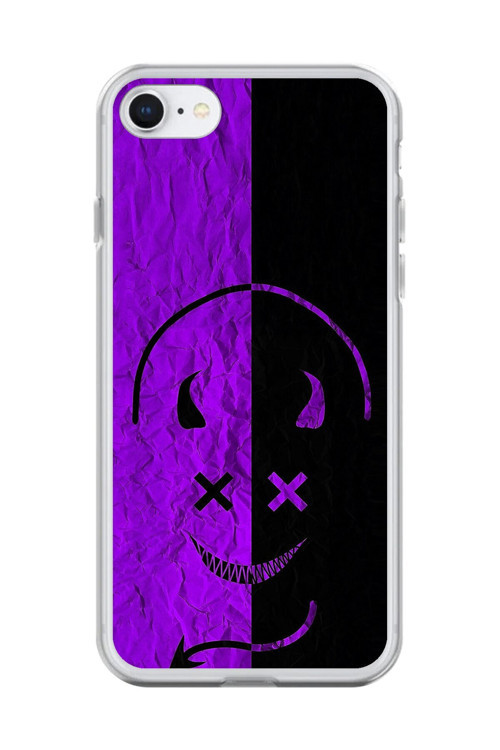 İphone 6 Plus Uyumlu Şeffaf Kılıf Devil 3 Tasarımlı
