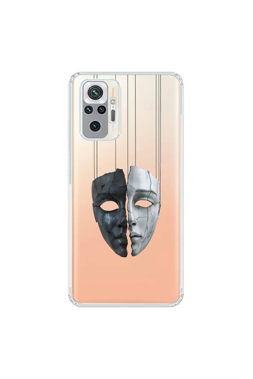 Xiaomi Redmi Note 10 Pro Uyumlu Şeffaf Kılıf Estetik Yüz 8 Tasarımlı