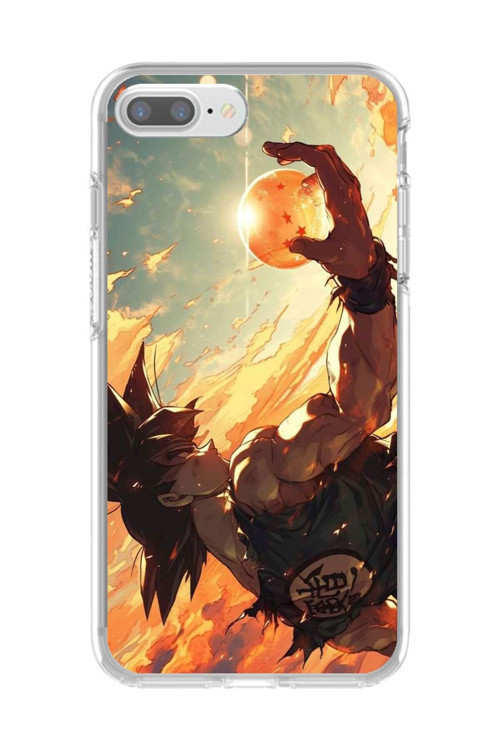 İphone 8 Plus Uyumlu Şeffaf Kılıf Dragon Ball-Z Tasarımlı 3