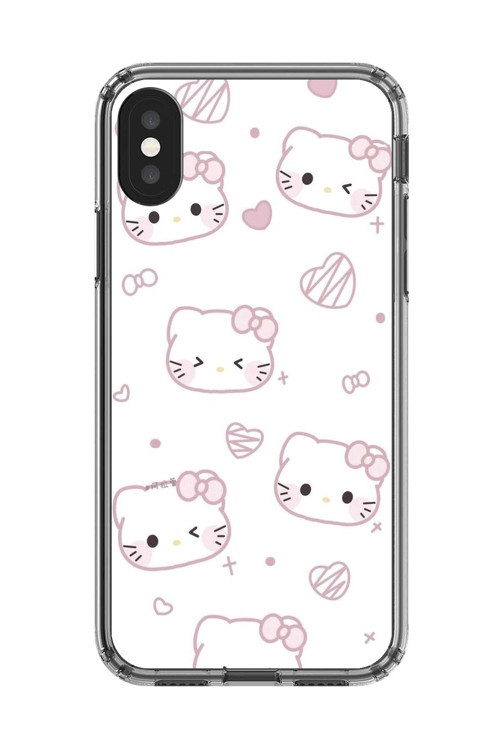 İphone Xs Uyumlu Şeffaf Kılıf Hello Kitty Tasarımlı