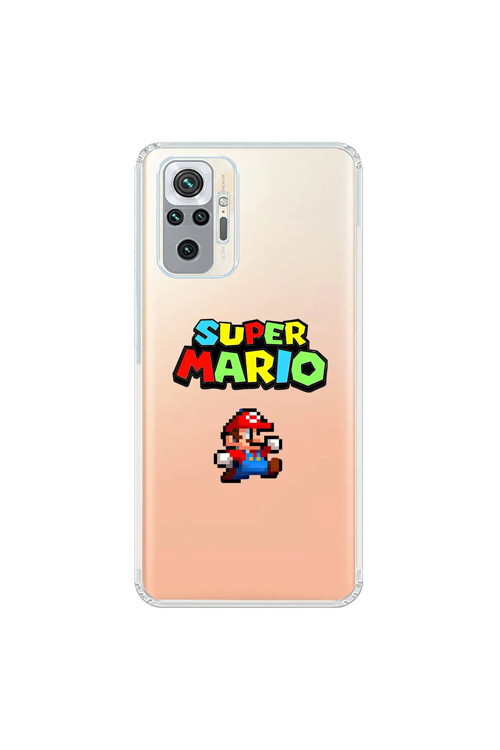 Xiaomi Redmi Note 10 Pro Uyumlu Şeffaf Kılıf 2 Mario Tasarımlı