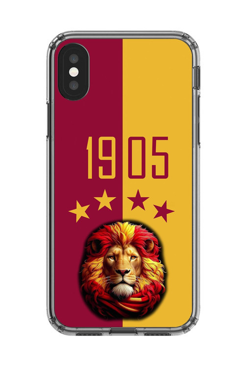 İphone Xs Uyumlu Şeffaf Kılıf Şeffaf 1905 Aslan Tasarımlı