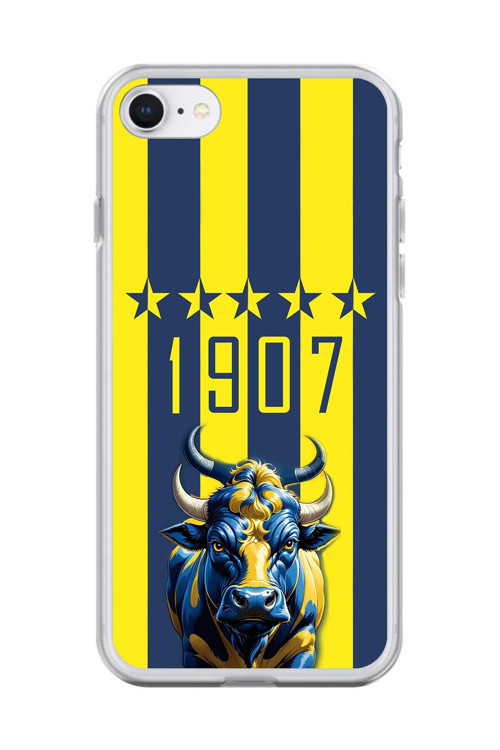 İphone 6S Plus Uyumlu Şeffaf Kılıf Şeffaf 1907 Boğa Tasarımlı